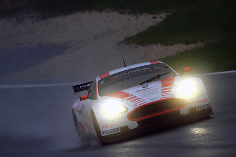 Det var vådt på Nürburgring fredag - meget vådt